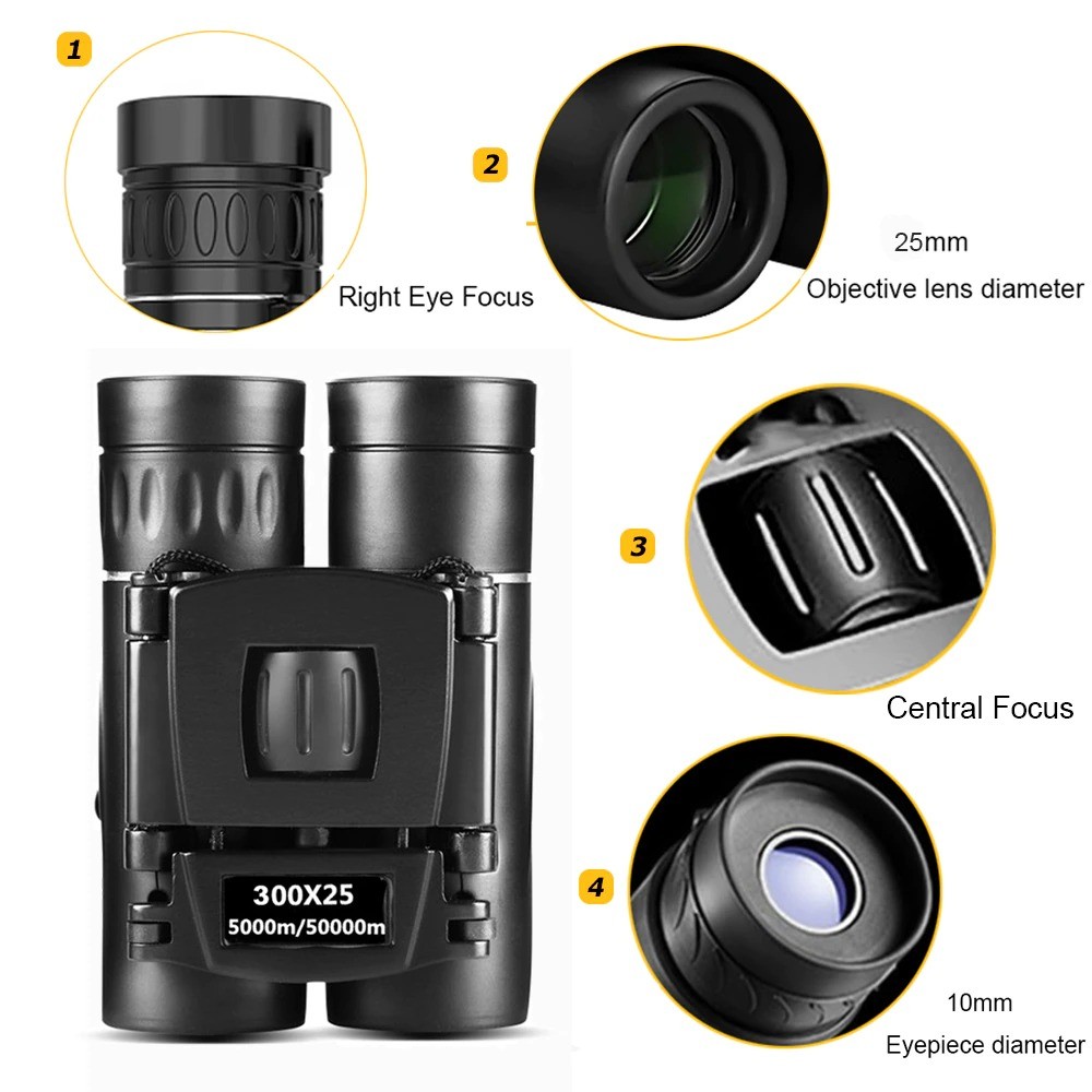 Teropong Binocular Magnification 300x25 Night Vision