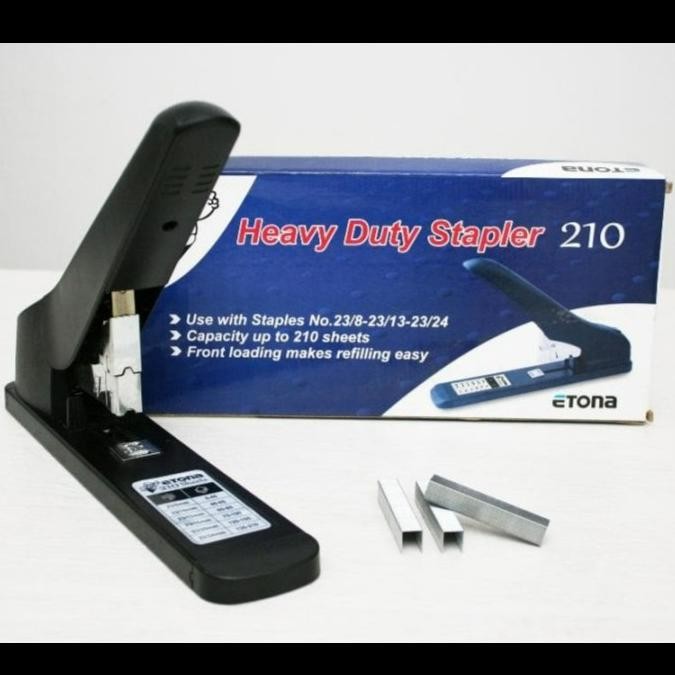 

Stapler Etona Heavy Duty 210 / Staples Jilid Max 210 Lembar + Isi 1Pak
