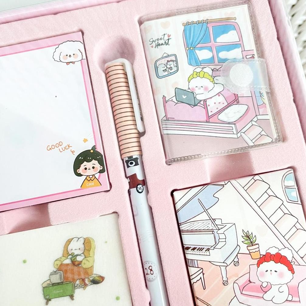 

TW39 PAKET JURNAL 1 SET 7 PCS PAKET BUKU HARIAN LUCU MURAH UNIK JURNAL KIT BOOK Termurah