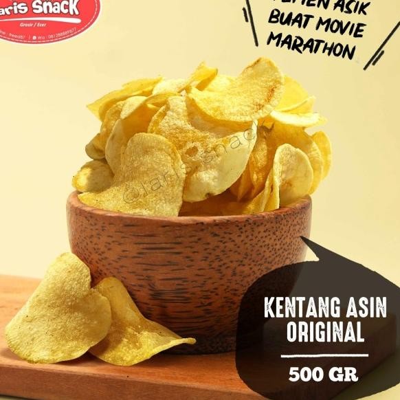 

Keripik Kentang Asin Gurih Renyah Kiloan Curah 500 Gram