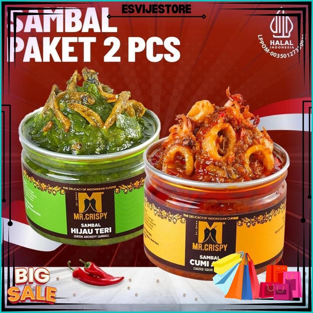 

Paket Sambal 2 Pcs Mr.Crispy/Bebas Pilih(A) D Gratis Ongkir