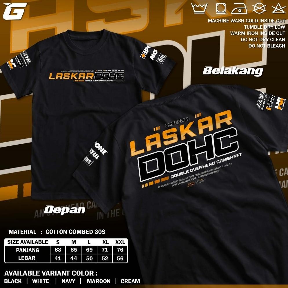 Limited Kaos Racing Laskar Dohc Double Overhead Camshaft Baju Dohc Gank Ohlins Hrc Michelin Ipone Sa
