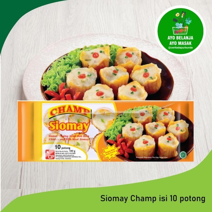 

Siomay Champ Frozen isi 10 pc/pack (Isi Olahan daging ayam dan ikan)