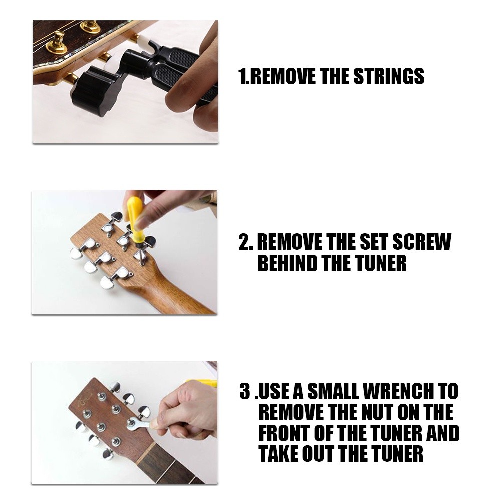 Dryer Gitar Tuning Peg Guitar Machine Head Aksesoris Gitar Akustik Dryer Grover Original Enclosed