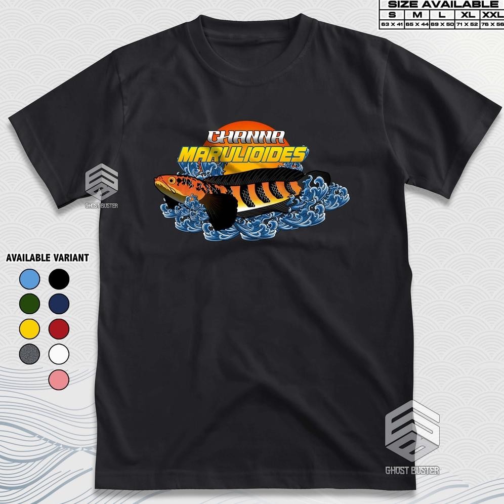 Limited Kaos Channa Maruliodes Snakehead Chana Predator Fish Baju Distro Ikan Hias Tshirt Aquascape 