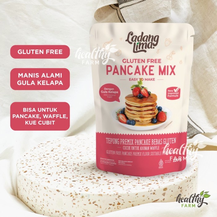 

Pancake Mix Gluten Free Ladang Lima / Tepung Pancake 220g