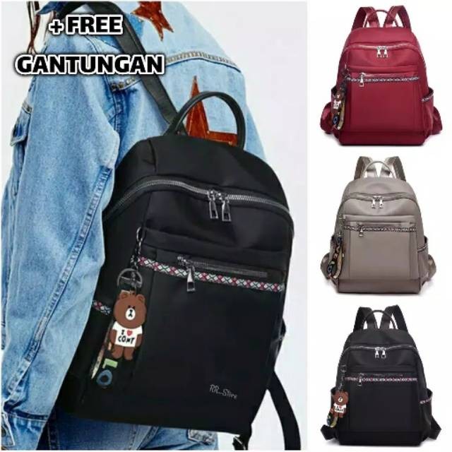 Tas Gendong Cewe Korea Tss Bahu Cewek Back Rensel Sekolah Wnita Remaja Dewasa Tas Ransel Wanita Perg