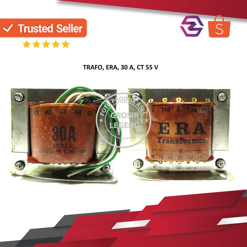 Trafo travo 30A ampere 55V CT Era murni tembaga