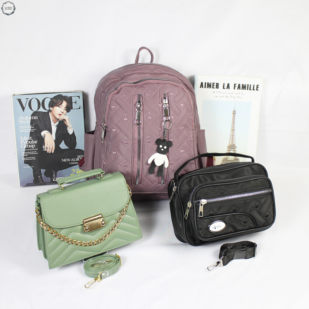 Tas Bahu Wanita Kekinian Backpack Kado Hadiah Pacar Cewek Ts Selempang Ootd Terbaru Bag Slempang Ker