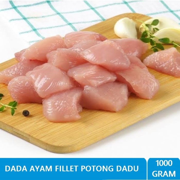 

DADA AYAM FILLET / AYAM BONELESS [500g] TANPA KULIT - POTONG DADU