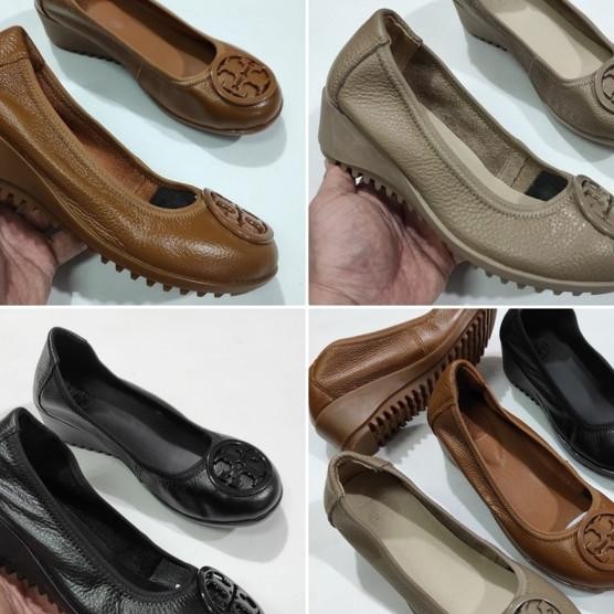 Sepatu Wanita Tory Burch Wedges Bahan Kulit