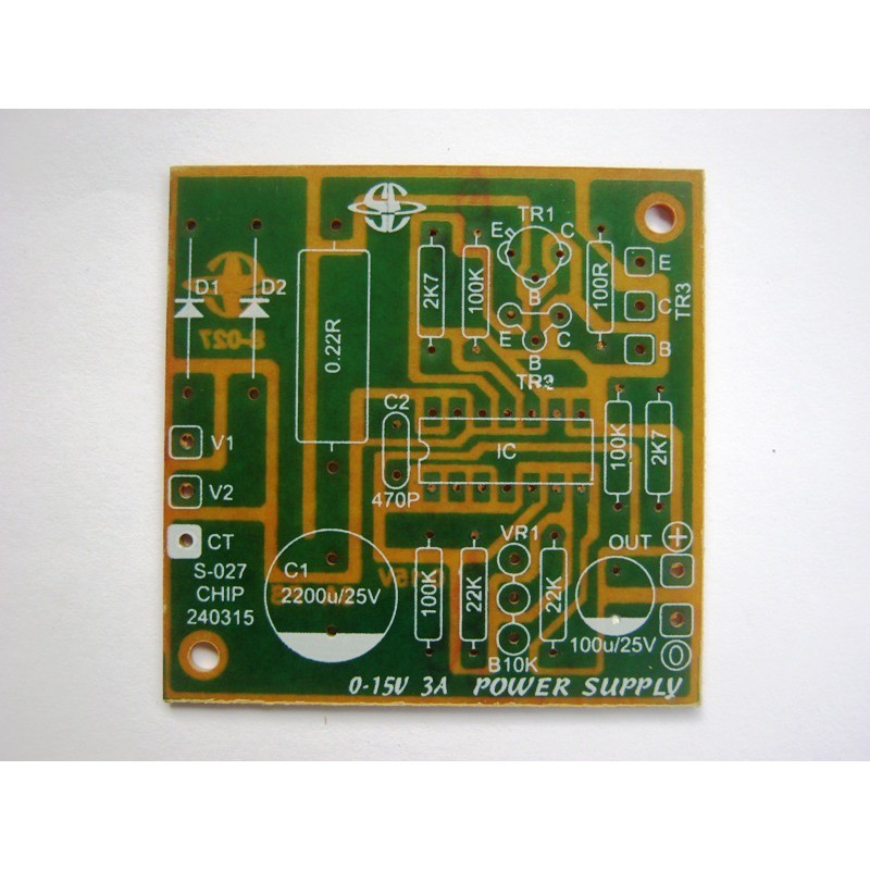 Pcb 0 - 15V 3A Power Supply Saturn S-027