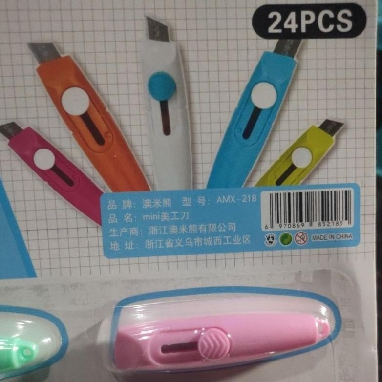 

GC27 24pc Mini Cutting Knife kater cuter Lucu Kuromi Dll Viral