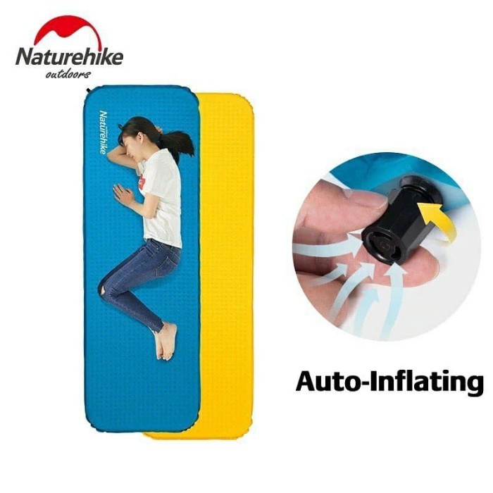 {DianShop} MATRAS SELF INFLATE KOTAK NATUREHIKE NH19Q034-D // SLEEPING PAD RINGAN - L Berkualitas