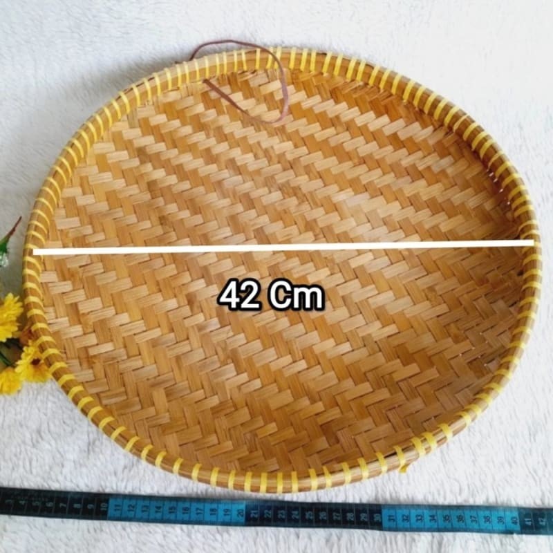 Tampah Bambu Kecil 42 Cm/ Tampah Tumpeng Bambu / Kue Tampah Kuatdan rapih