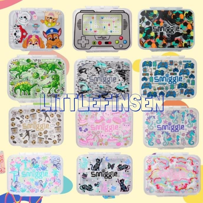 SMIGGLE lunch box medium see through bento lunch box sekat/kotak makan