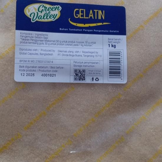 

Gelatin Bubuk Halal ,. 500G