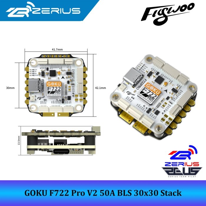 Sale Flywoo Goku F722 Pro V2 50A Bls 30X30 Stack Mpu6000 2-6S Inav Support