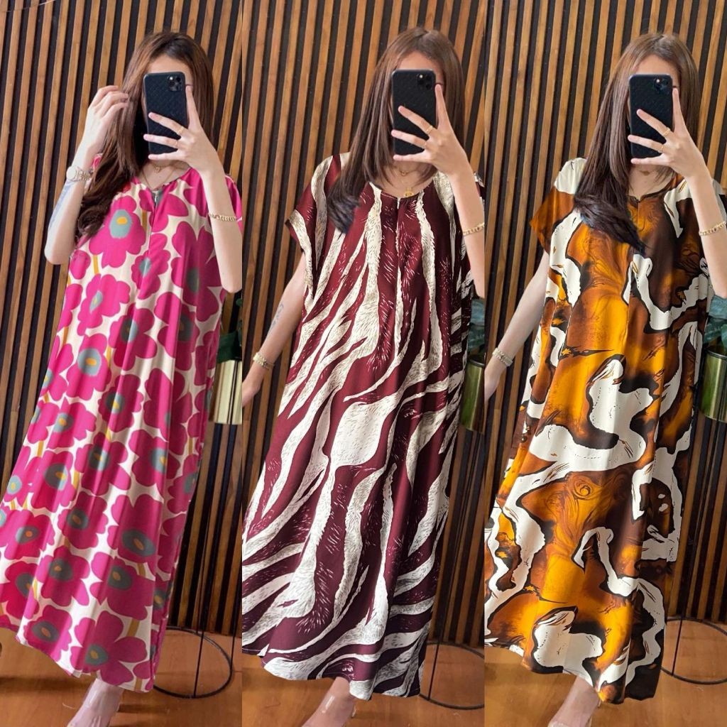 Daster Wanita Terbaru 2024 Fashion Ibu2 Menyusui Jumbo Pakaian Santai Perempuan Hamil Dres Dstr Selu