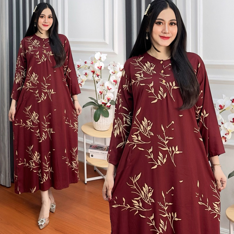 Daster Wanita Terbaru 2024 Baju Bumil Busui Lengan Panjang Pendek Korean Style Dres Dstr Selutut Fas