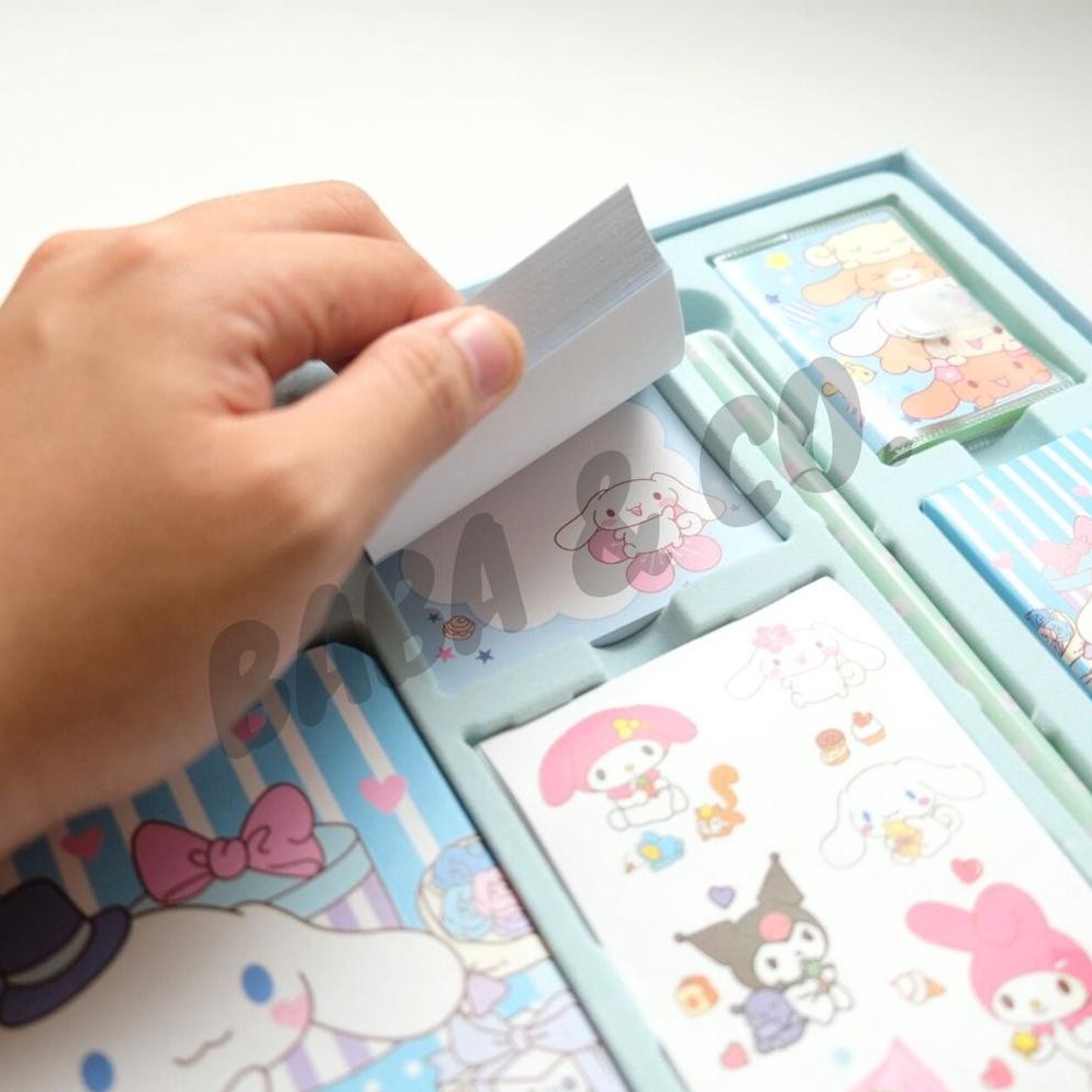 

Trt JURNAL 7 IN 1 MELODY DAN CINNAMOROLL PAKET MURAH BUKU HARIAN ALAT TULIS ESTETIK LETTERING BOOK LETTERING PEN BUKU LETTERING TERLARIS