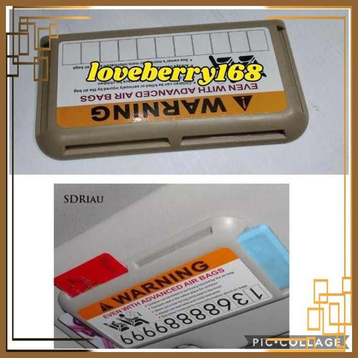 

[LBR] TEMPAT KARTU CARD HOLDER DI SUN VISOR UTK KARTU TOL KARTU PARKIR WARNA