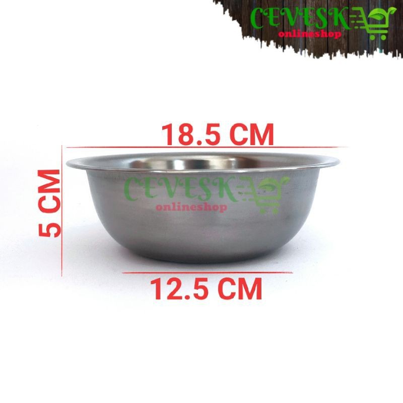 BASKOM MANGKOK STAINLESS STEEL KECIL 10 14 16 18 20 1 PCS MANGKOK KECIL BASKOM STAINLESS CEVESKA