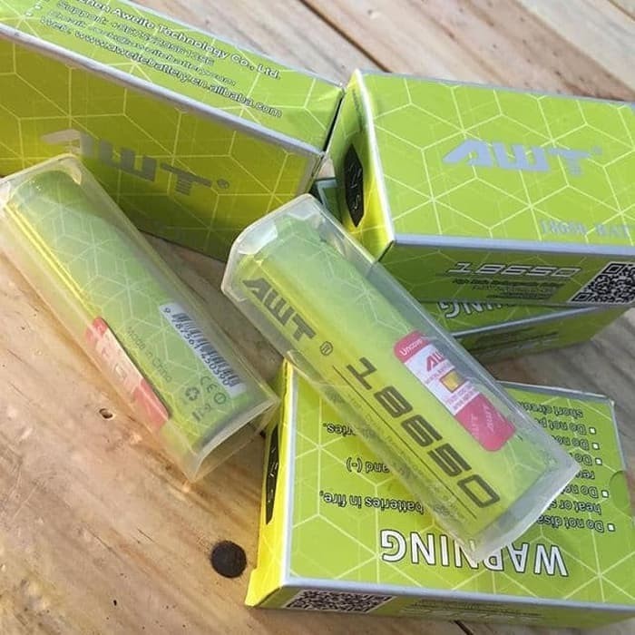 Battery AWT 2400MAH AUTHENTIC Batre Baterai 18650 Original