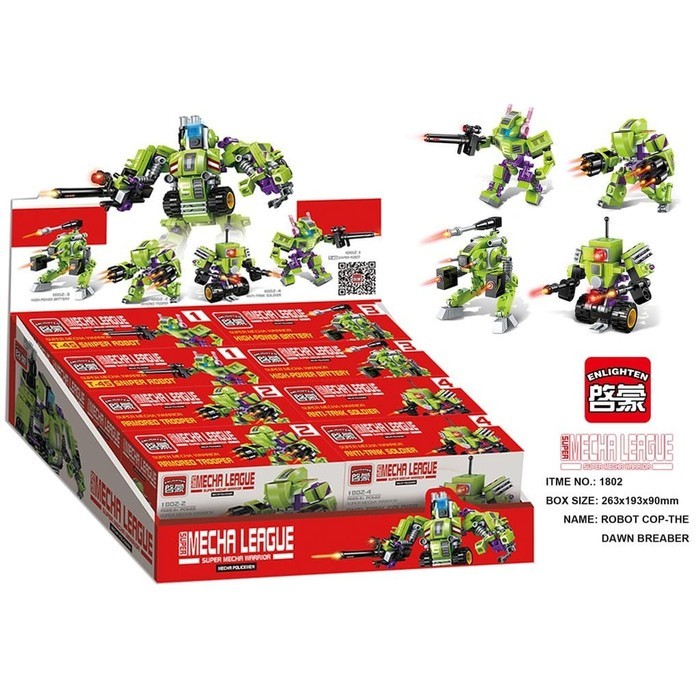 Licy Mainan Lego Qman Robot 1 Box = 8 Pcs 4 Robot Digabung Jadi 1 Robot