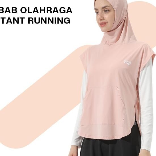 Wizi Jilbab Olahraga Sport Hijab Instant Running Outer Sport Hijab