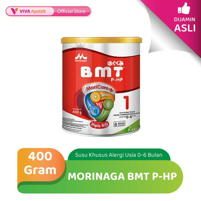 Morinaga Bmt P-Hp Susu Formula Khusus Alergi Usia 0-6 Bulan - 400Gr