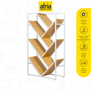 Atria Rak Silva Bookcase Atria WalnutWhite