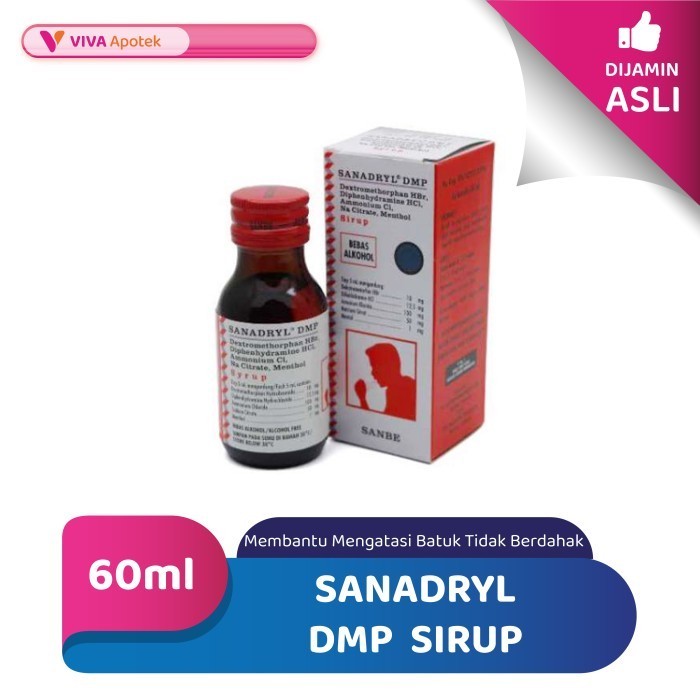 Sanadryl Dmp Sirup Membantu Mengatasi Batuk Tidak Berdahak (60 ml)