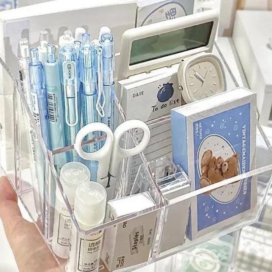 

At Rak Sil Kotak Peimpanan Serbaa Desk Decor Holder Multifungsi Storage Box Di Meja Tempat Sil Aesthetic Acrylic Organizer Kotak Sil Transparan Rak Tempat Alat Tulis