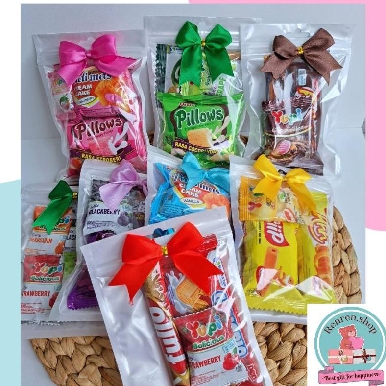 

we-53 Paket 10 pcs - Mini gift snack hampers snack murah (MERAH) Berkualitas