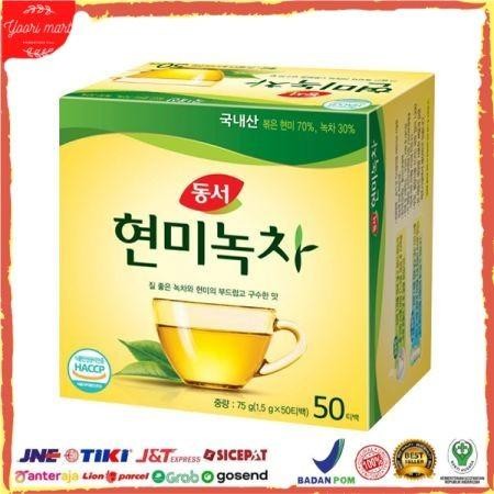 

Dongsuh Green Tea with brown rice 50 Tea Bags - Teh Hijau Korea Kualitas Terbaik