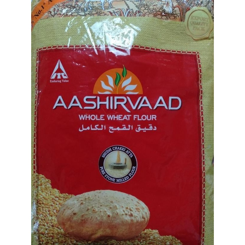 ,,,,,,,] ATTA AASHIRVAAD 5KG/ Whole Wheat Flour / Tepung Gandum