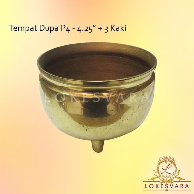 """] Tempat Bakar Dupa / Hiolo / Bokor Kuningan P4 + 3 Kaki