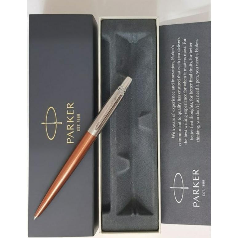 

aw-96 Pulpen Parker Jotter New Chelsea Orange Ballpoint CT Free Grafir Nama Berkualitas
