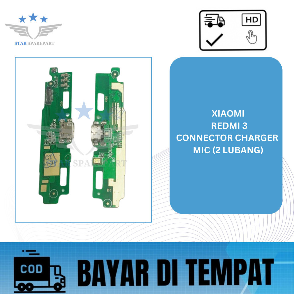 FLEXIBEL XIAOMI REDMI 3 + CONNECTOR CHARGER + MIC (2 LUBANG)