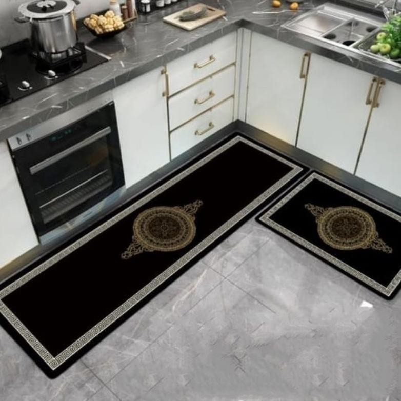 Cuci Gudang Karpet Dapur Import Minimalis 2In1/Bright Crown Keset Dapur Isi 2Pcs Set/Kitchen Floor M