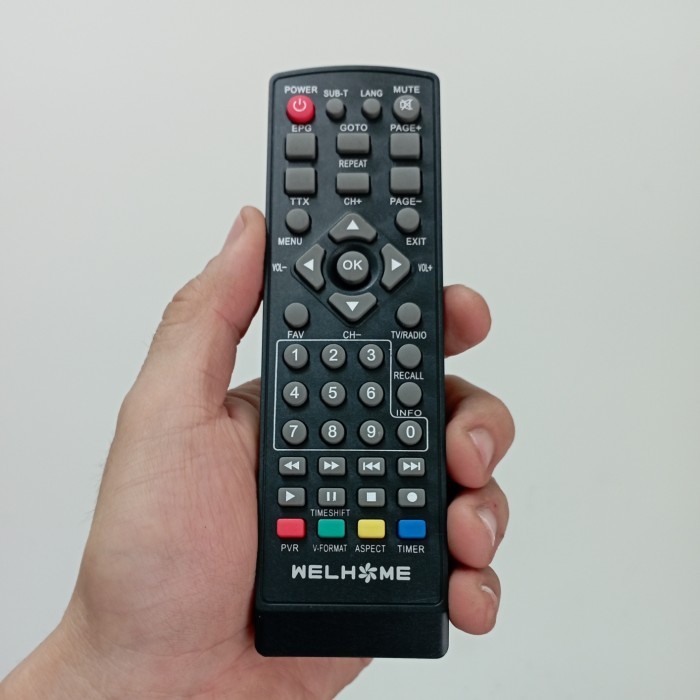 Remote Remot  Set Top Box STB DVB T2 Digital TV Welhome Crown