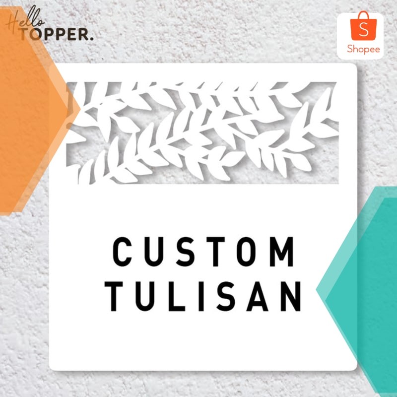 

Promo Custom Tulisan Sign Board Acrylic Kotak Motif Daun Akrilik UV Print Sign Board Papan Label - Hitam 15x15 cm Elegan