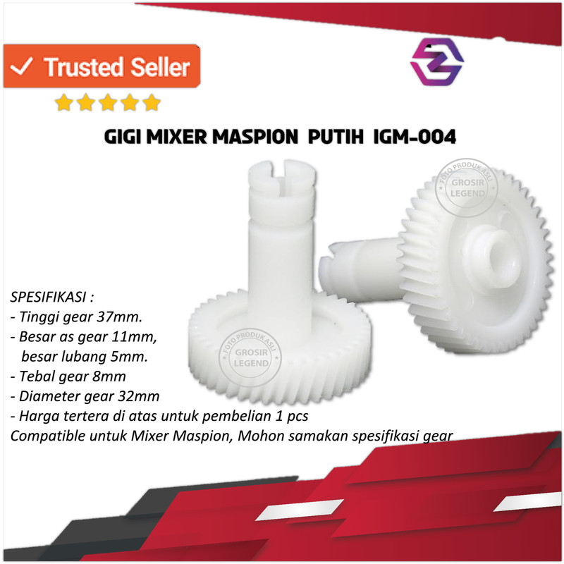 Gear Mixer Maspion Original Sparepart Mixer Maspion Gigi Mixer Putih