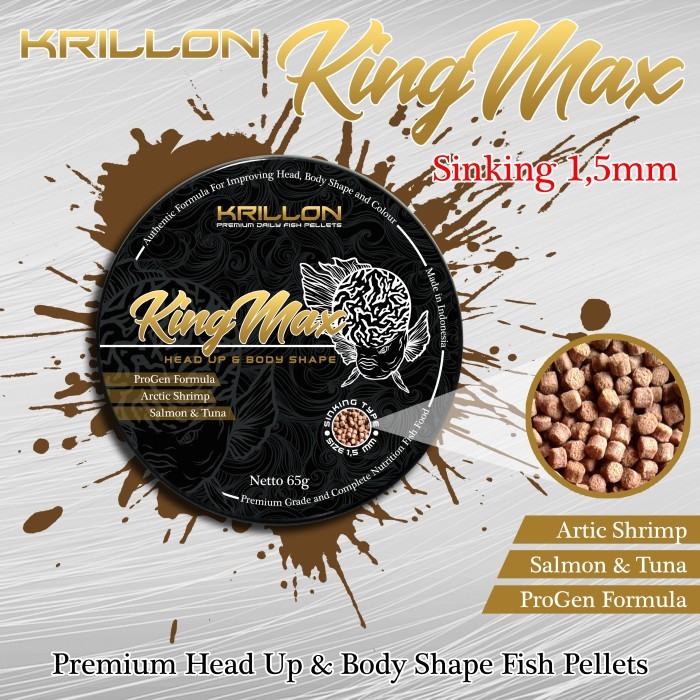 Krillon Kingmax - Pellet / Pakan Growth Louhan , Diskus, Maskoki