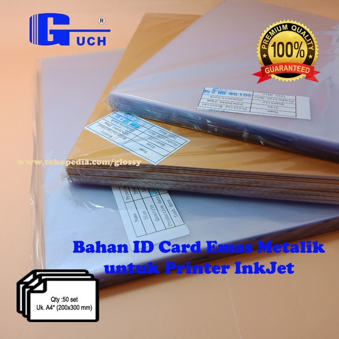 

Terbaru!!! PVC BAHAN ID CARD EMAS / GOLD 50 SET (GUCH)