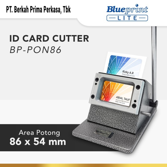

Terbaru!!! Mesin Pon ID Card BLUEPRINT , Alat Potong Plong PVC ID Card 54 x 86 mm