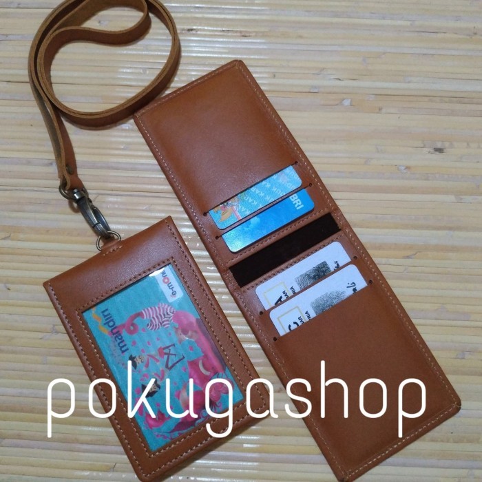 

Terbaru!!! name tag premium multi slot/nametag kulit/id card kulit/name tag asli