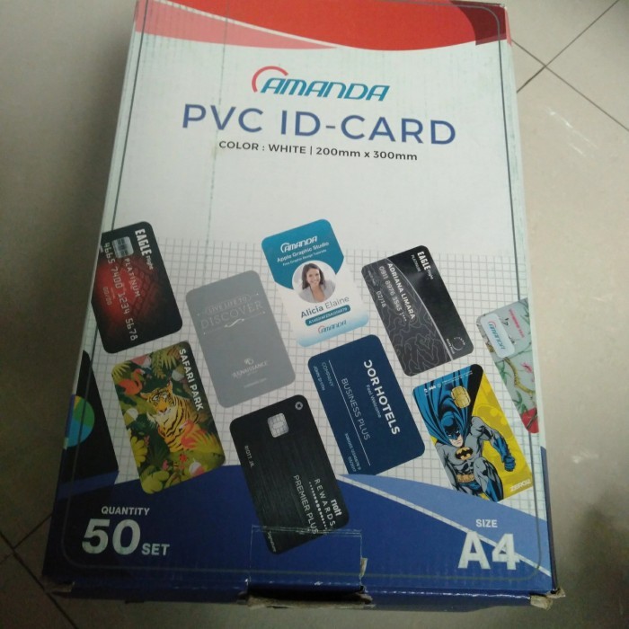 

Terbaru!!! Kertas PVC Bahan ID Card Instan 50 Set Merk Amanda