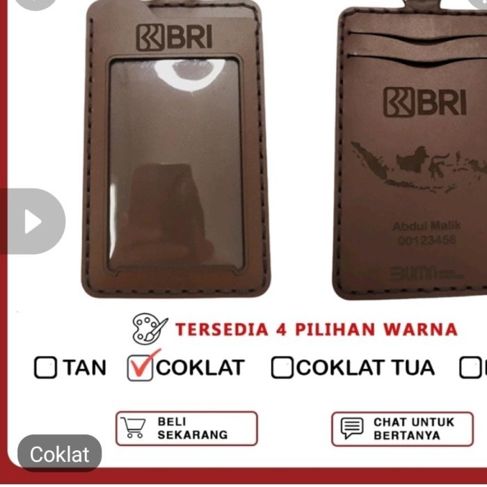 

Terbaru!!! lanyard id card kulit asli